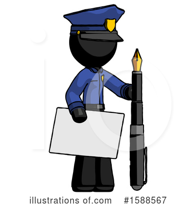 Royalty-Free (RF) Black Design Mascot Clipart Illustration by Leo Blanchette - Stock Sample #1588567
