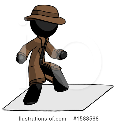Royalty-Free (RF) Black Design Mascot Clipart Illustration by Leo Blanchette - Stock Sample #1588568