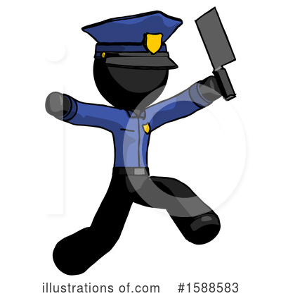 Royalty-Free (RF) Black Design Mascot Clipart Illustration by Leo Blanchette - Stock Sample #1588583