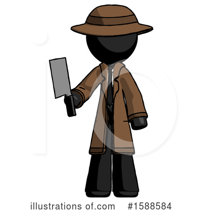 Royalty-Free (RF) Black Design Mascot Clipart Illustration by Leo Blanchette - Stock Sample #1588584