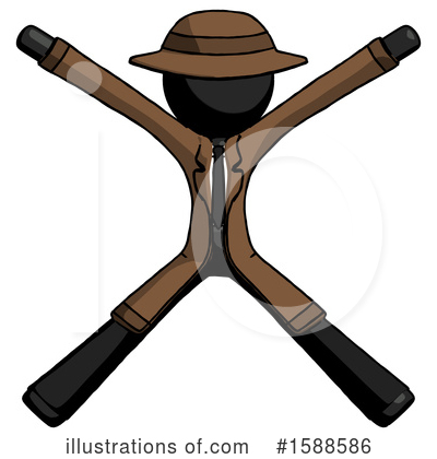 Royalty-Free (RF) Black Design Mascot Clipart Illustration by Leo Blanchette - Stock Sample #1588586