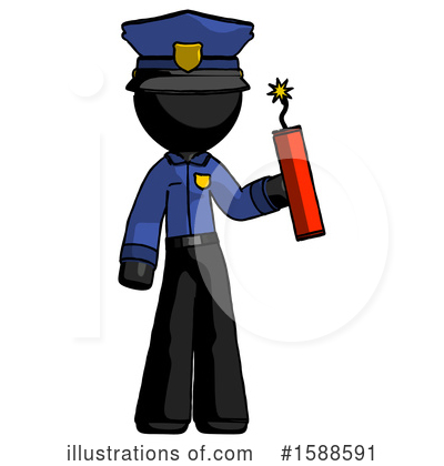 Royalty-Free (RF) Black Design Mascot Clipart Illustration by Leo Blanchette - Stock Sample #1588591