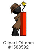 Black Design Mascot Clipart #1588592 by Leo Blanchette