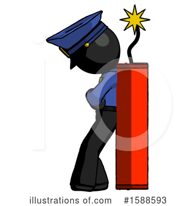 Royalty-Free (RF) Black Design Mascot Clipart Illustration by Leo Blanchette - Stock Sample #1588593