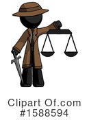 Black Design Mascot Clipart #1588594 by Leo Blanchette