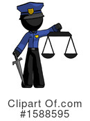 Black Design Mascot Clipart #1588595 by Leo Blanchette