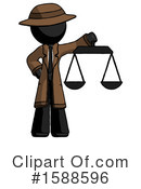 Black Design Mascot Clipart #1588596 by Leo Blanchette
