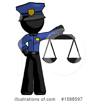 Royalty-Free (RF) Black Design Mascot Clipart Illustration by Leo Blanchette - Stock Sample #1588597