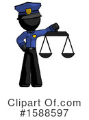 Black Design Mascot Clipart #1588597 by Leo Blanchette