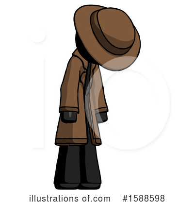 Royalty-Free (RF) Black Design Mascot Clipart Illustration by Leo Blanchette - Stock Sample #1588598