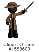 Black Design Mascot Clipart #1588600 by Leo Blanchette