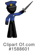 Black Design Mascot Clipart #1588601 by Leo Blanchette