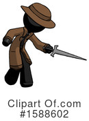Black Design Mascot Clipart #1588602 by Leo Blanchette