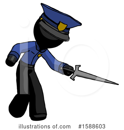 Royalty-Free (RF) Black Design Mascot Clipart Illustration by Leo Blanchette - Stock Sample #1588603