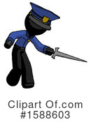 Black Design Mascot Clipart #1588603 by Leo Blanchette