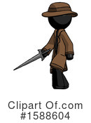 Black Design Mascot Clipart #1588604 by Leo Blanchette
