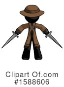 Black Design Mascot Clipart #1588606 by Leo Blanchette