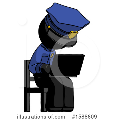Royalty-Free (RF) Black Design Mascot Clipart Illustration by Leo Blanchette - Stock Sample #1588609