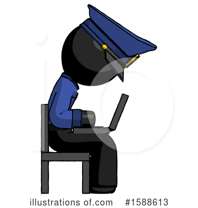 Royalty-Free (RF) Black Design Mascot Clipart Illustration by Leo Blanchette - Stock Sample #1588613