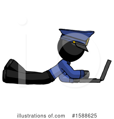Royalty-Free (RF) Black Design Mascot Clipart Illustration by Leo Blanchette - Stock Sample #1588625