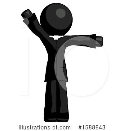 Royalty-Free (RF) Black Design Mascot Clipart Illustration by Leo Blanchette - Stock Sample #1588643