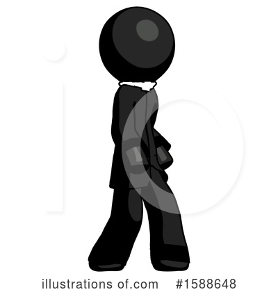Royalty-Free (RF) Black Design Mascot Clipart Illustration by Leo Blanchette - Stock Sample #1588648