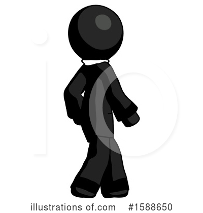 Royalty-Free (RF) Black Design Mascot Clipart Illustration by Leo Blanchette - Stock Sample #1588650