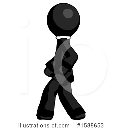 Royalty-Free (RF) Black Design Mascot Clipart Illustration by Leo Blanchette - Stock Sample #1588653