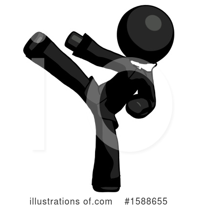 Royalty-Free (RF) Black Design Mascot Clipart Illustration by Leo Blanchette - Stock Sample #1588655