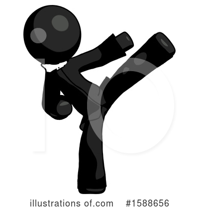 Royalty-Free (RF) Black Design Mascot Clipart Illustration by Leo Blanchette - Stock Sample #1588656
