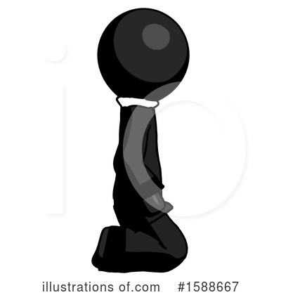 Royalty-Free (RF) Black Design Mascot Clipart Illustration by Leo Blanchette - Stock Sample #1588667