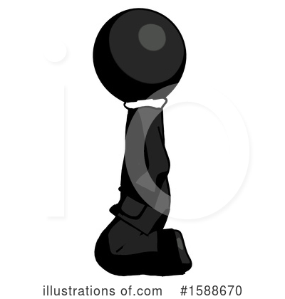 Royalty-Free (RF) Black Design Mascot Clipart Illustration by Leo Blanchette - Stock Sample #1588670