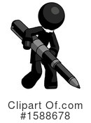 Black Design Mascot Clipart #1588678 by Leo Blanchette