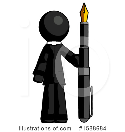 Royalty-Free (RF) Black Design Mascot Clipart Illustration by Leo Blanchette - Stock Sample #1588684