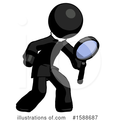 Royalty-Free (RF) Black Design Mascot Clipart Illustration by Leo Blanchette - Stock Sample #1588687
