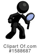 Black Design Mascot Clipart #1588687 by Leo Blanchette