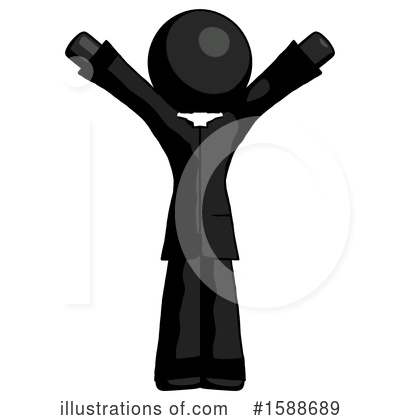 Royalty-Free (RF) Black Design Mascot Clipart Illustration by Leo Blanchette - Stock Sample #1588689