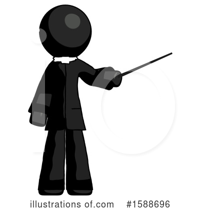 Royalty-Free (RF) Black Design Mascot Clipart Illustration by Leo Blanchette - Stock Sample #1588696