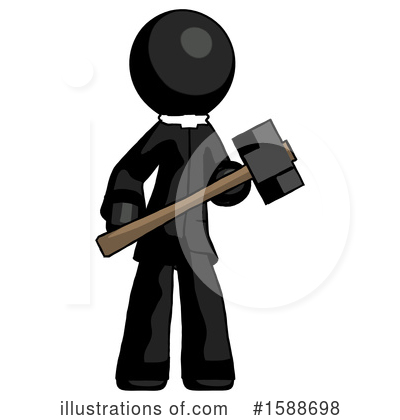 Royalty-Free (RF) Black Design Mascot Clipart Illustration by Leo Blanchette - Stock Sample #1588698