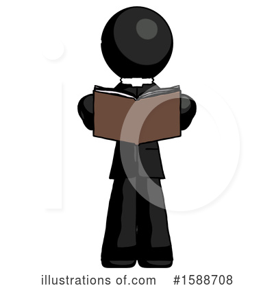Royalty-Free (RF) Black Design Mascot Clipart Illustration by Leo Blanchette - Stock Sample #1588708