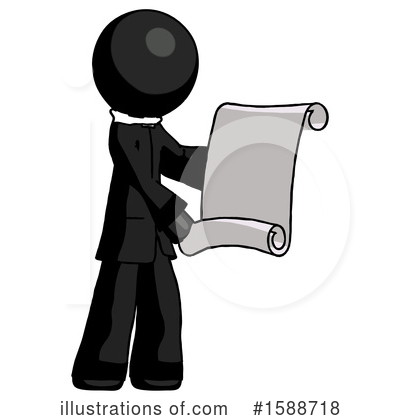 Royalty-Free (RF) Black Design Mascot Clipart Illustration by Leo Blanchette - Stock Sample #1588718