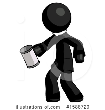 Royalty-Free (RF) Black Design Mascot Clipart Illustration by Leo Blanchette - Stock Sample #1588720