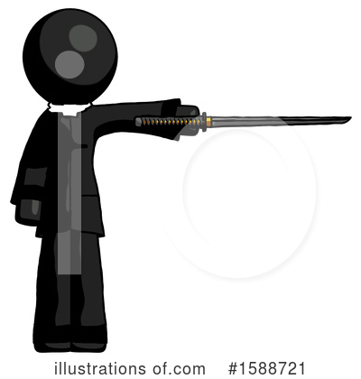 Royalty-Free (RF) Black Design Mascot Clipart Illustration by Leo Blanchette - Stock Sample #1588721