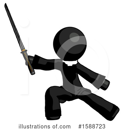 Royalty-Free (RF) Black Design Mascot Clipart Illustration by Leo Blanchette - Stock Sample #1588723