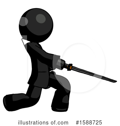 Royalty-Free (RF) Black Design Mascot Clipart Illustration by Leo Blanchette - Stock Sample #1588725