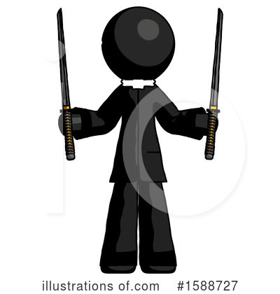 Royalty-Free (RF) Black Design Mascot Clipart Illustration by Leo Blanchette - Stock Sample #1588727