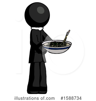 Royalty-Free (RF) Black Design Mascot Clipart Illustration by Leo Blanchette - Stock Sample #1588734