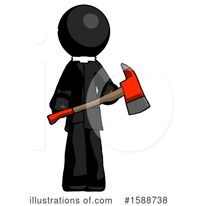 Royalty-Free (RF) Black Design Mascot Clipart Illustration by Leo Blanchette - Stock Sample #1588738