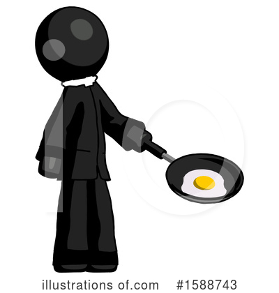Royalty-Free (RF) Black Design Mascot Clipart Illustration by Leo Blanchette - Stock Sample #1588743