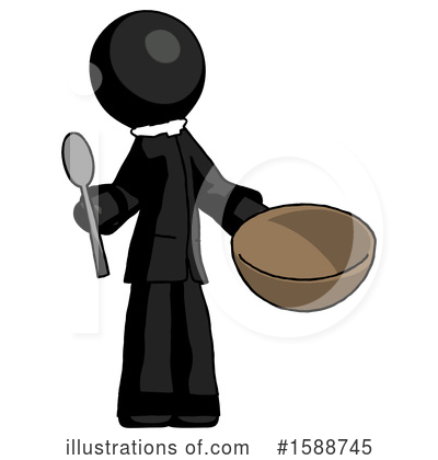 Royalty-Free (RF) Black Design Mascot Clipart Illustration by Leo Blanchette - Stock Sample #1588745